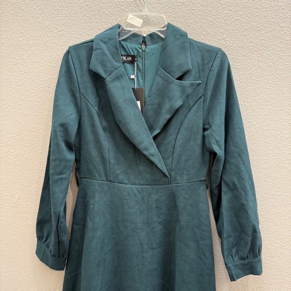 Womens Shirt Dress Size 4 Long Sleeve Collar Fall Winter New Long Modest - Picture 2 of 8